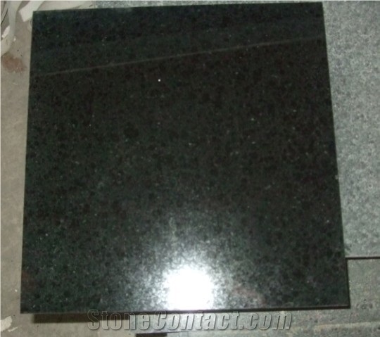 Polished G684 Black Basalt Tile