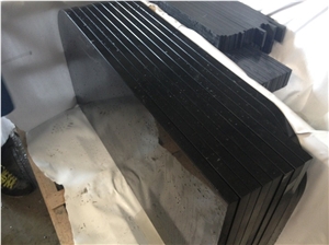 Polished Mongolia Black Countertop, Black Granite Countertop
