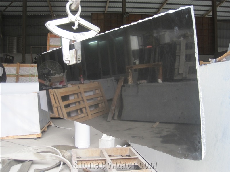Polished Mongolia Black Basalt Slab, China Black Basalt