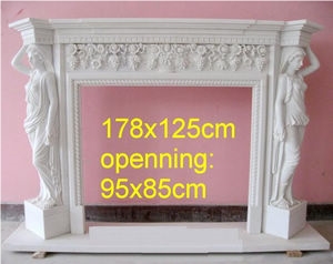 Hand Caving Marble Stone Fireplace Hand Caving Marble Stone Fireplace