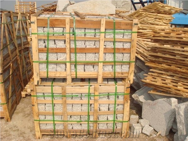 China Grey Granite Cobblestone for Pavings