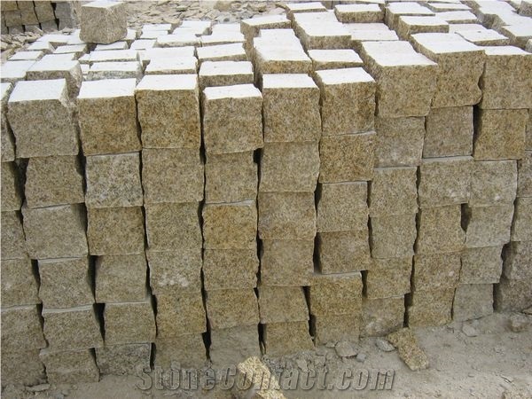 China Grey Granite Cobblestone for Pavings