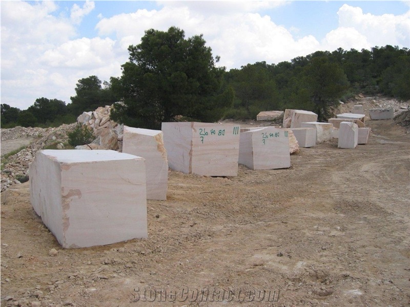 Rosa Arco Iris Stone Blocks, Spain Red Marble