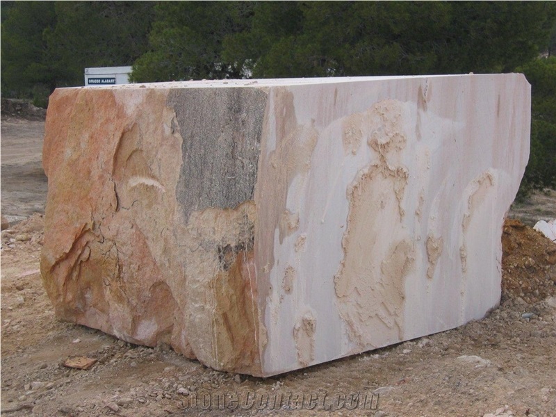 Rosa Arco Iris Stone Blocks, Spain Red Marble