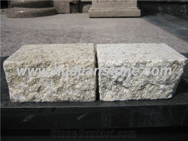 Rusty Yellow Cobble Stone, G350 Yellow Granite Cobble Stone
