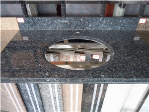 Blue Pearl Granite Vanity Top, Pearl Blue Granite Bath Tops