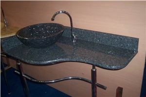 Blue Pearl Granite Vanity Top, Pearl Blue Granite Bath Tops