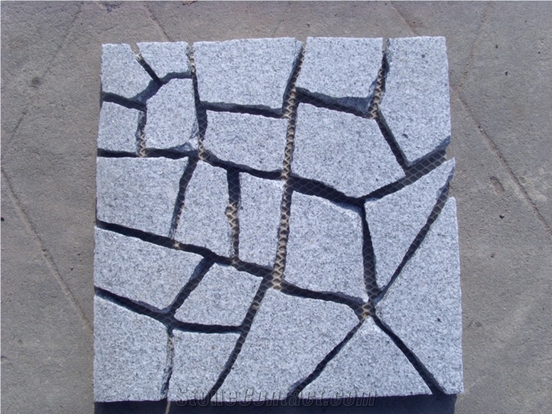Granite on Net G603 Granite Pavers, China Grey Granite