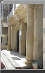 Hashma Sandstone Column, Hashma Beige Sandstone Column