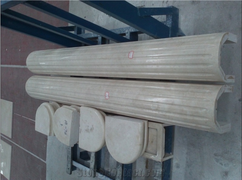 Beige Color Marble Pillars and Column