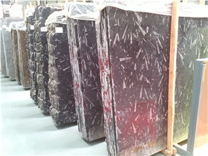 Fossil Black Limestone Slabs & Tiles, Morocco Black Limestone