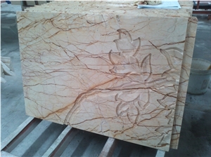 Marble Tile with Relief Carving