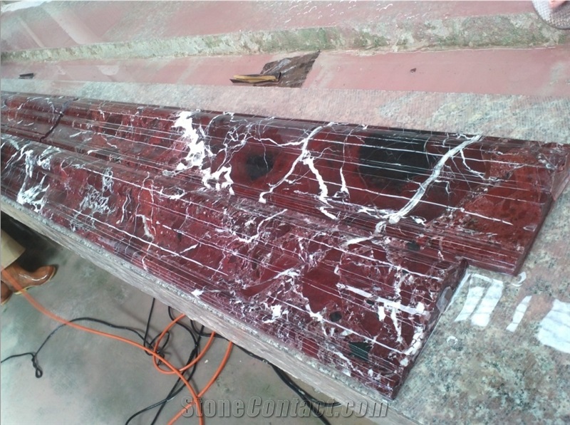 Red Marble Border Line
