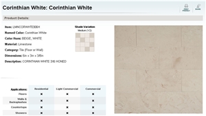 Corinthian White Limestone Honed