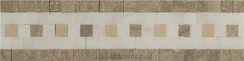 Listello with Brioche, Calacatta, Tepenade, Brioche Beige Limestone Molding, Border
