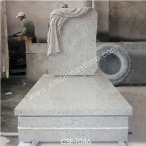White Granite Tombstone