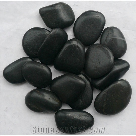 Black Pebble Stone, River Stone