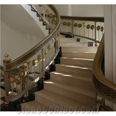 Elizabeth Beige Marble Steps and Stairs