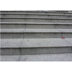 G603 Granite Bianco Crystal Granite Stairs and Ris, Bianco Crystal White Granite Stairs