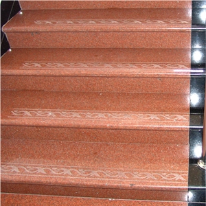 Tianshan Red Granite Steps, Risers