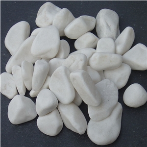 White Long River Stone, White Marble River Stone