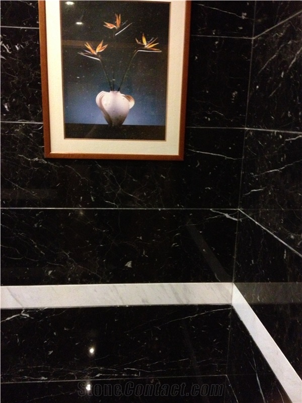 Persian Black Marble Slab Nero Marquina