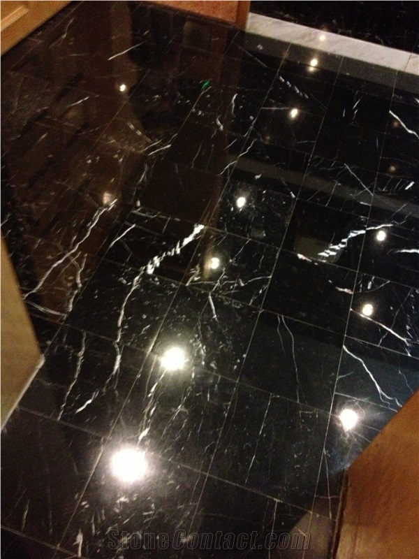 Persian Black Marble Slab Nero Marquina