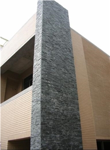 Black Wall Cladding Stones, Black Quartzite