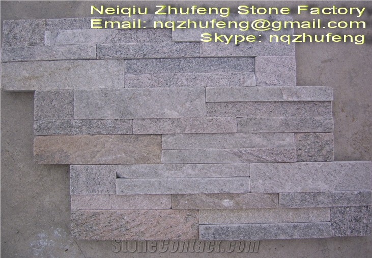 Pink Quartzite Cultured Ston,stacked Stones