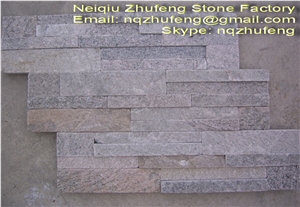 Pink Quartzite Cultured Ston,stacked Stones