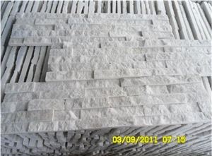 Pure White Stacked Stone, White Quartzite Stacked Stone Pure White Stacked Stone, White Quartzite Stacked Stone