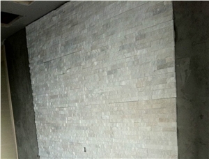 Pure White Stacked Stone, White Quartzite Stacked Stone