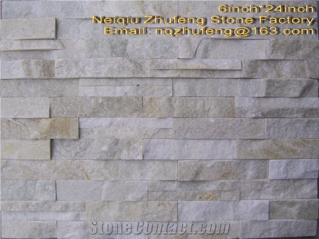 White Stone Veneer, White Quartzite Stacked Stone
