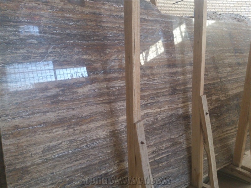 Silver Travertine, Iran Grey Travertine Slabs & Tiles