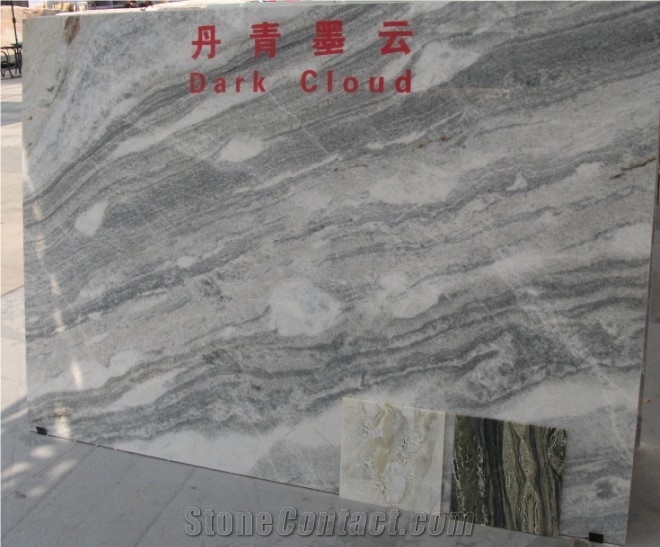 Dark Cloud Polished Marble Slab