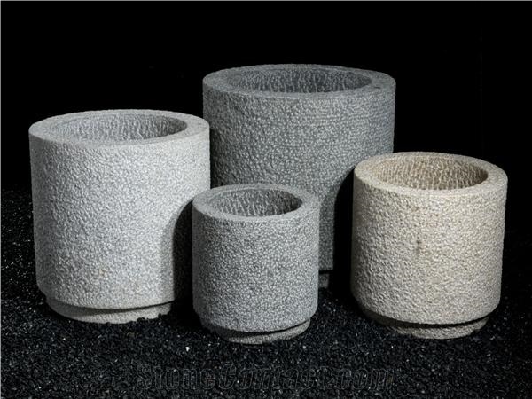 G654 Granite Flower Pot