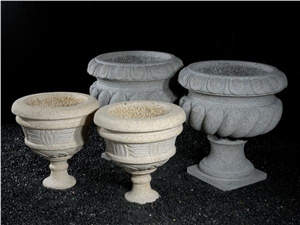 G654 Granite Flower Pot