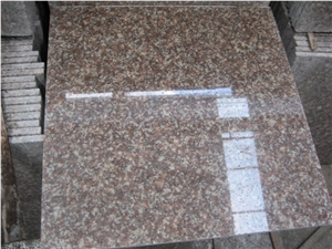 Polish G687 Fujian Granite Peach Red Slab Tile