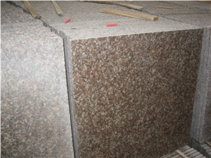 Polish G687 Fujian Granite Peach Red Slab Tile