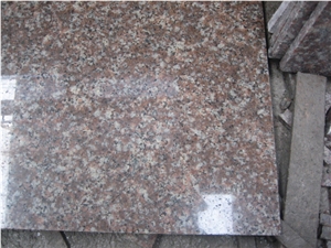 Polish G687 Fujian Granite Peach Red Slab Tile