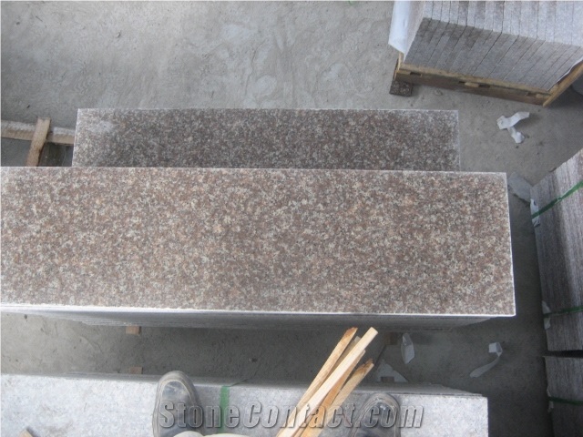 Polish G687 Fujian Granite Peach Red Slab Tile