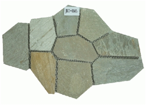 China Yellow Slate Flagstone Walkway Pavers & Patio Pavers for Exterior Stone,Landscaping Stone