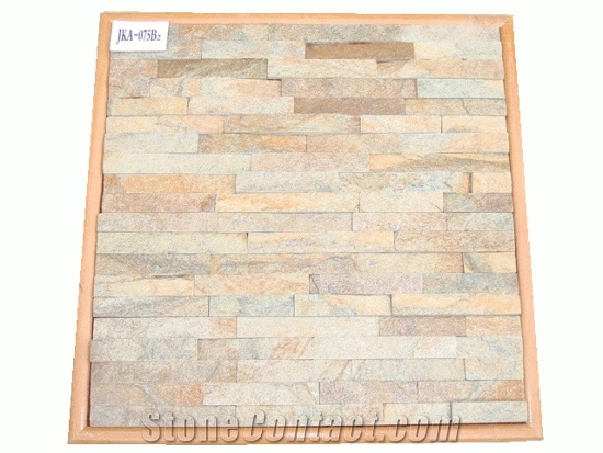 Natural Culture Stone, Golden Rust Yellow Quartzite Cultured Stone