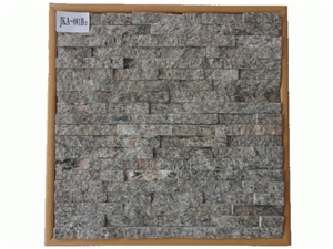 Natural Culture Stone, Peony Red Grey Quartzite Cultured Stone