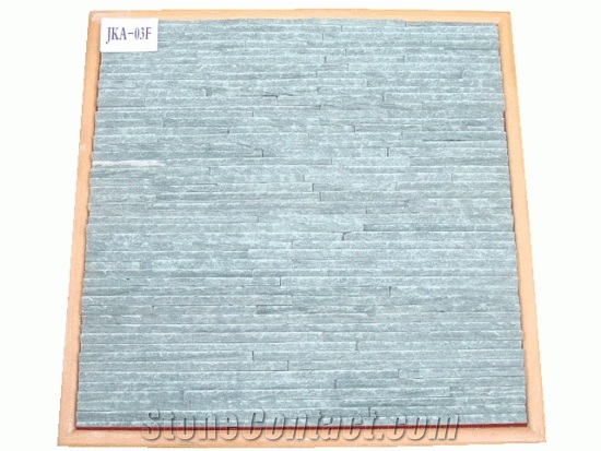 Natural Culture Stone Wall Cladding, Green Slate Wall Cladding Stacked Stone for Wall Panel