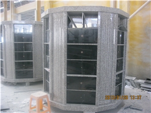 48/72/96Niches Cremation Columbarium, Grey Granite Cremation Columbarium