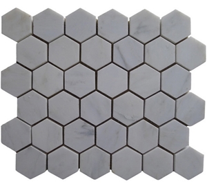 Asian Statuary White Marble Mosaic Tile