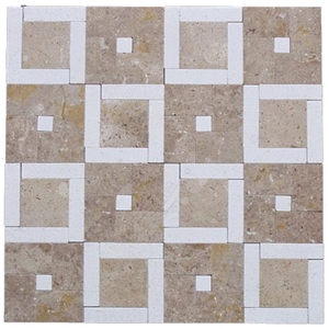 Coffee Travertine,Pure White Marble Mosaic Tile, Beige Travertine Mosaic Coffee Travertine,Pure White Marble Mosaic Tile, Beige Travertine Mosaic