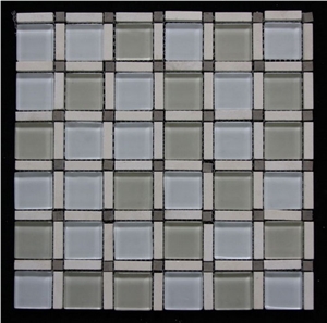 Glass Mosaic Tile G0021, Grey Marble Glass Mosaic Glass Mosaic Tile G0021, Grey Marble Glass Mosaic