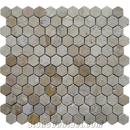 Brown Travertine Mosaic